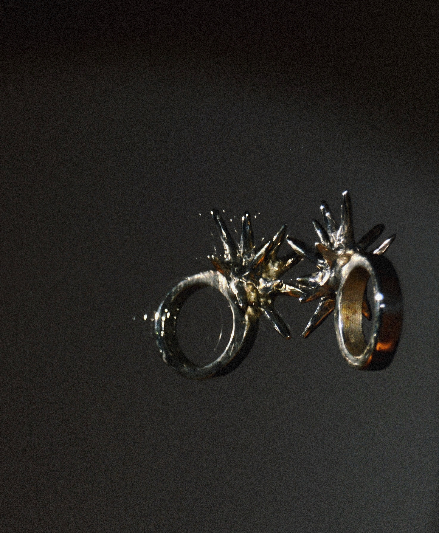 Anillo Espinas — cera perdida, alpaca